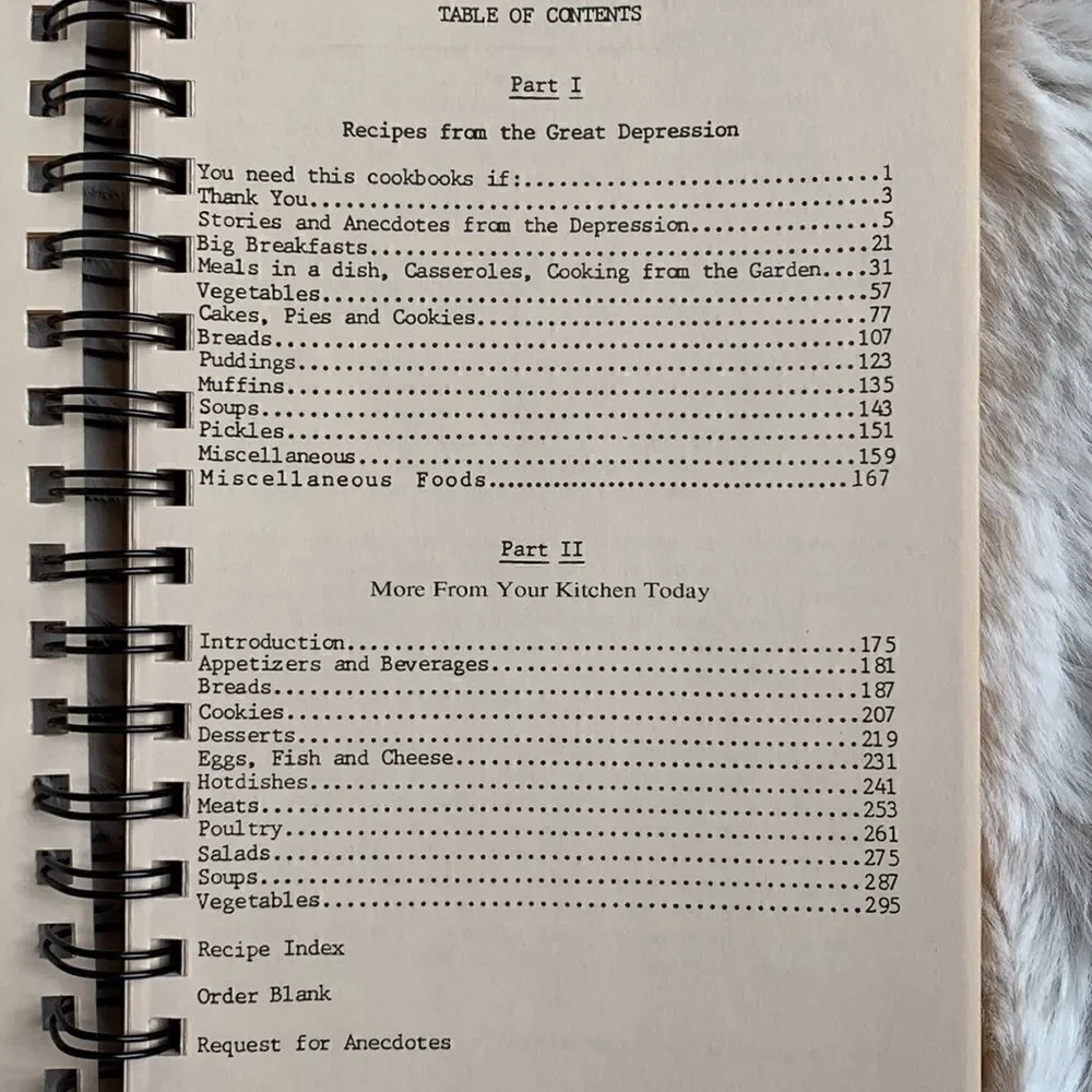 Stories and recipes of the Great Depression 1930’s Revised In 1986 First Edition